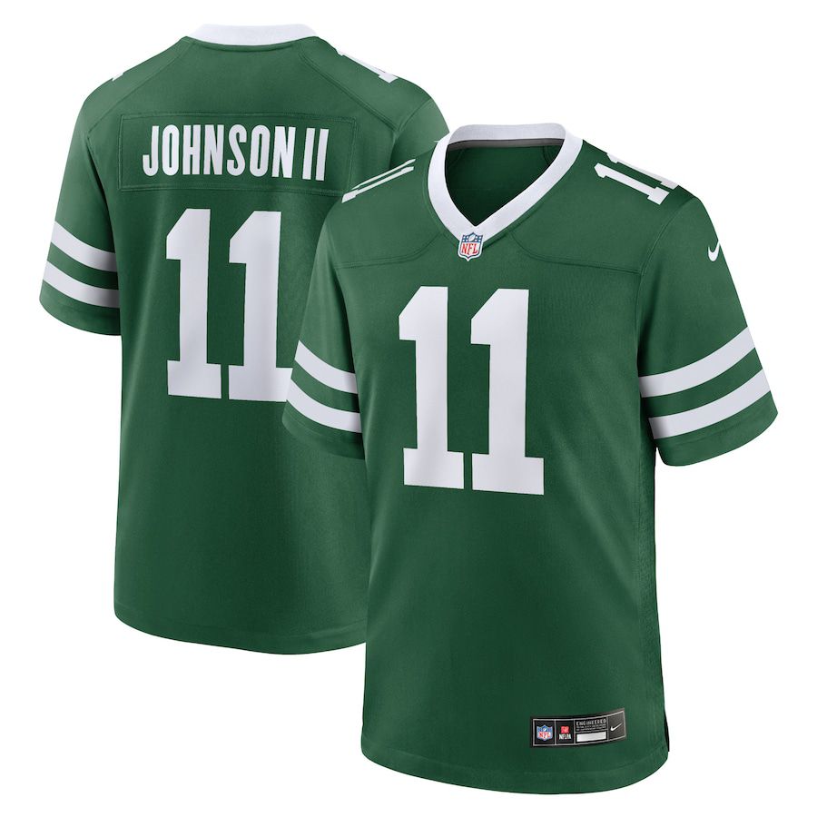 Men New York Jets #11 Jermaine Johnson II Nike Legacy Green Game NFL Jersey